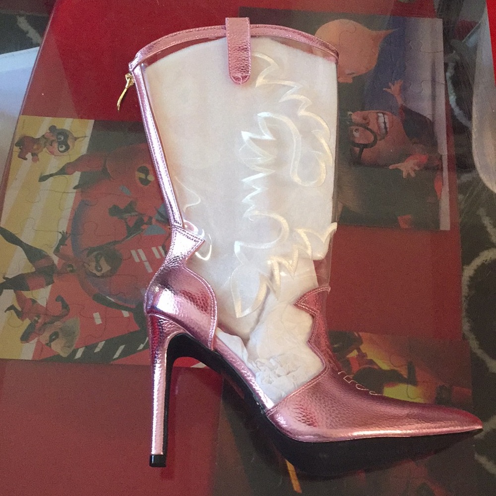 Pink and clear
